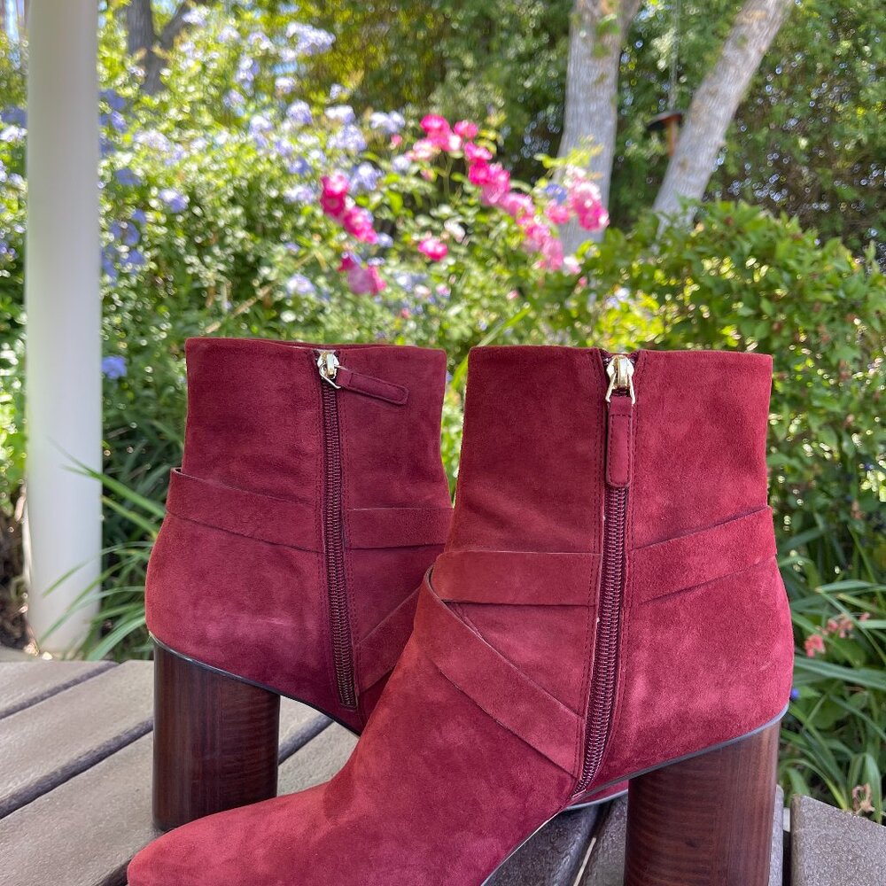 Nine West - Cavanagh: Red Suede Bootie